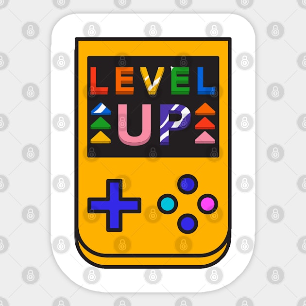 Level Up Sticker by wileys-tees1